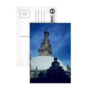  Swamyambunath Stupa (photo) by Nepalese School   Postcard 