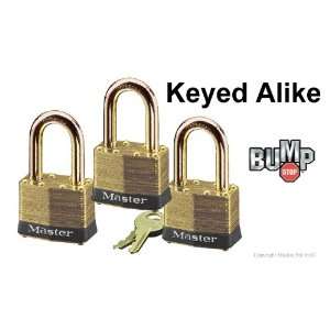   Lock   Keyed Alike Brass Locks #4NKABLF 3 BUMP 3 Pack Automotive