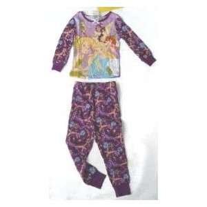 Disney Fairies Tinker Bell Girls Long PJ Pajamas Sz 10