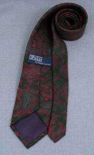 Polo by Ralph Lauren VTG paisley printed silk repp tie  