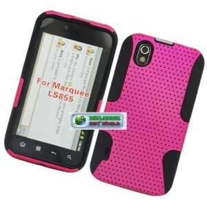   Ls855 Hybrid Case Black Tpu + Hot Pink Net Cell Phones & Accessories