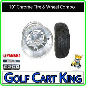 RX191 Chrome Low Profile Golf Cart 10 Wheel/Tire Combo  