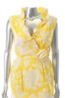 Jessica Howard NEW Yellow Career Dress BHFO Ruffled 14  