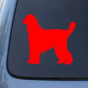 AFGHAN SILHOUETTE   Dog   Vinyl Car Decal Sticker #1480  Vinyl Color 