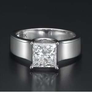   CARAT DIAMOND BETROTHAL RING 18K SOLID WHITE GOLD Jewelry