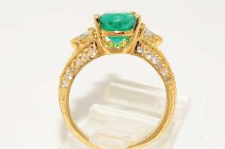 5000 2.65CT PEAR CUT COLOMBIAN EMERALD & DIAMOND RING SIZE 5.75 