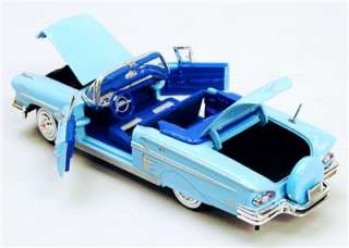 1958 Chevrolet Impala Convertible 124 Diecast Model   Blue   Motor 