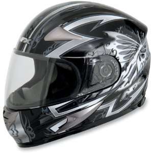  AFX FX 90 Full Face Motorcycle Helmet Passion Silver/Black 