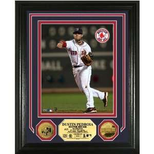   Boston Red Sox Dustin Pedroia Gold Coin Photo Mint