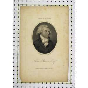    1798 Antique Print Portrait John Reeves John Sewell