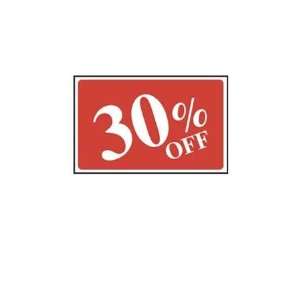  Heavy Duty Plastic 30% Off Store Sale Signs   7H X 11L 