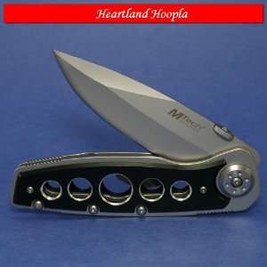  MTech Framelock Knife with Black Aluminum Handles   MT 