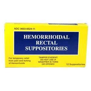  Hemorrhoidal suppositories   12 ea
