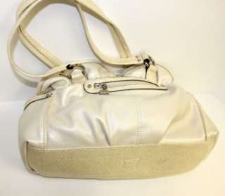 New Kathy Van Zeeland Handbag Belt Shopper Hobo Tote Ivory Opal  