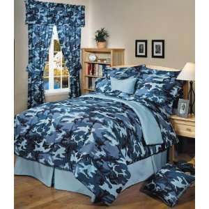  Blue Camouflage Bedding Comforter Set