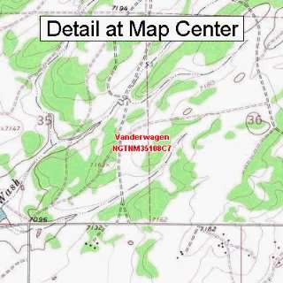  USGS Topographic Quadrangle Map   Vanderwagen, New Mexico 