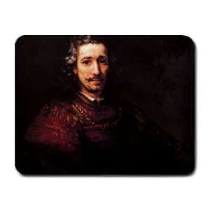    Man With A Magnifying Glass By Rembrandt Mouse Pad