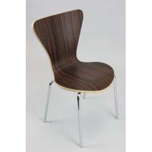 Modern Molded Plywood Chair (Dark Zebra)