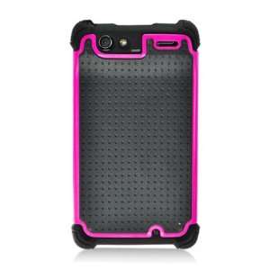 Motorola XT912 Droid RAZR 4G Hybrid Case with Perforated Armored Back 