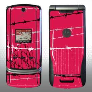 Motorola krzr pink barbed wire Gel skin m3636