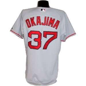 Hideki Okajima #37 2008 Red Sox End of Season Game Used Road Grey 