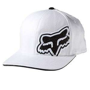  Fox Racing High and Mighty Flexfit Hat   L/XL/White 