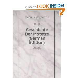  Geschichte Der Motette (German Edition) Hugo 