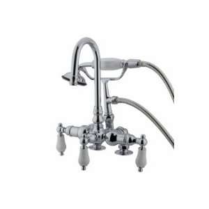 Elements of Design Wall Mount High Rise Clawfoot Tub Filler With Hand 