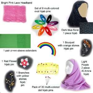  Colors of the Rainbow Hijab and Hijab Accessories Multi 