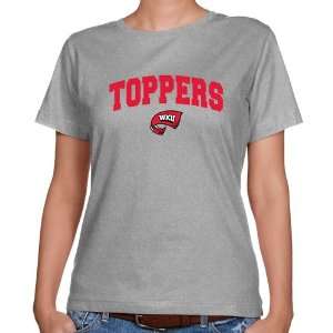 Western Kentucky Hilltoppers Ladies Ash Mascot Arch Classic Fit T 
