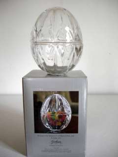 Gorham Crystal Trinket Egg Shaped Candy Jar Clear New  