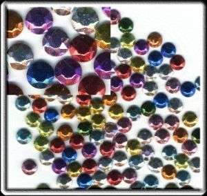 RHINESTUDS Faceted Metal 3mm Hot Fix MIXED COLORS 1gr  