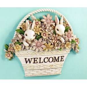  Bunny Welcome Plaque with Stand