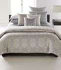Hotel Collection Calligraphy Queen Duvet Cover Taupe/Silver