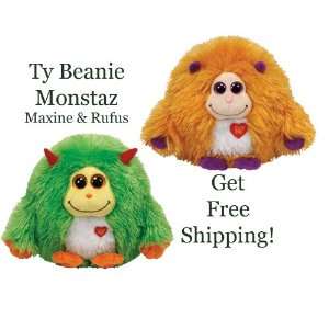  Ty Beanie Monstaz 2012 Collection   Maxine and Rufus Toys 