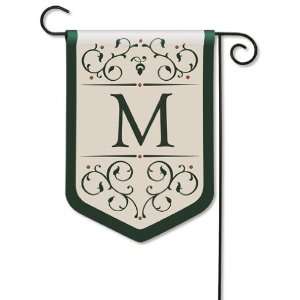 Grande Monor Monogram M Garden Flag Patio, Lawn 