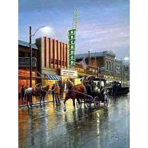  Jack Terry   Big Night in a Small Town Canvas Giclee