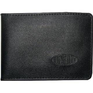    Black/Black Leather Bi Fold Money Clip Wallet by DesignSK Clothing