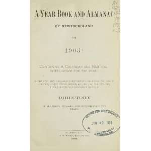  Year Book And Almanac Of Newfoundland J.W Withers Books