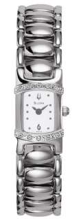Bulova Womens White Dial Stainless Steel 96R06 Watch  