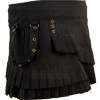 Spin Doctor Steampunk Ruffle Mini Skirt Black Gothic  