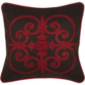  Rizzy Pillows T03834 Red / Brown 18 x 18 Single Area Rug 