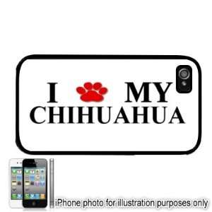  Chihuahua Paw Love Dog Apple iPhone 4 4S Case Cover Black 