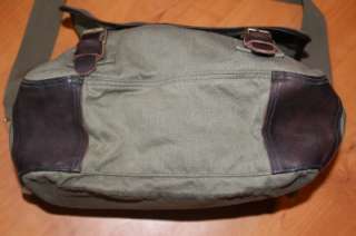 CREW Canvas and Leather Messenger/Laptop Large Bag MINT cond 