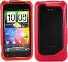   Battery Fit TPU Hard Rubber Cases HTC Droid Incredible 2 & S RED