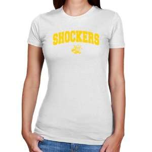  NCAA Wichita State Shockers Ladies White Logo Arch Slim 