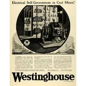  1922 Ad Westinghouse Coal Mine Electric Industry 