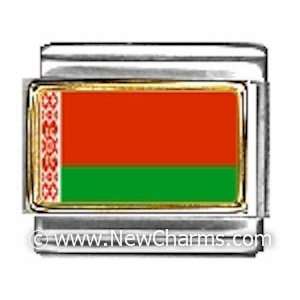 Belarus Photo Flag Italian Charm Bracelet Jewelry Link