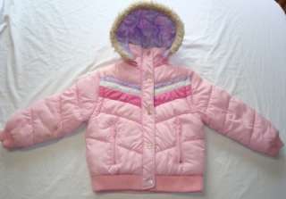 Girls Arizona Jean Co. Pink Hooded Jacket Medium 5   6  