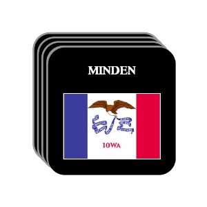  US State Flag   MINDEN, Iowa (IA) Set of 4 Mini Mousepad 